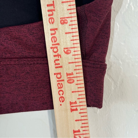 NoBull Women's Crisscross Back Plush Heather Sports Bra Workout Maroon Size M - Picture 5 of 6